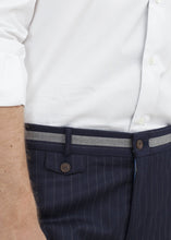 Load image into Gallery viewer, Sinclair Trouser in Navy Stripe