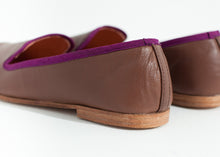 Load image into Gallery viewer, Bizi Cap Toe Loafer in Rose/Aubergine